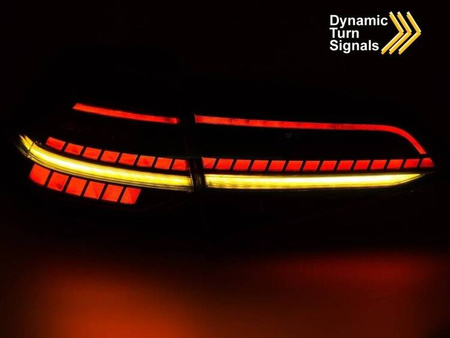 Lampy diodowe VW GOLF 7 13-19 RED LED SEQ