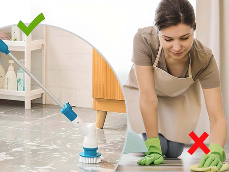 ELEKTRYCZNA SZCZOTKA OBROTOWA SPIN SCRUBBER ZESTAW 3 W 1 NIEZAWODNY WIELOFUNKCYJNY DO WIELU POWIERZCHNI DO SPRZĄTANIA CZYSZCZENIA