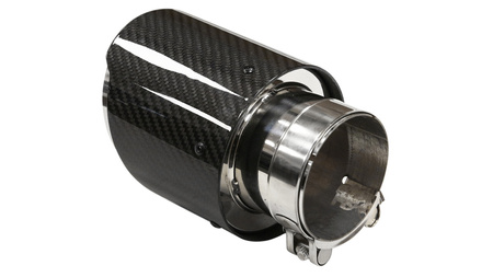 Końcówka tłumika 127mm wejście 70mm Carbon Gloss