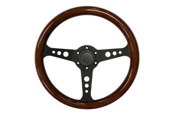 Kierownica 350mm Drewno Black