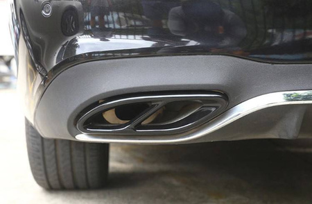 NAKŁADKI NA KOŃCÓWKI TŁUMIKA MERCEDES CZARNE