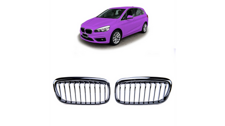 Grill sportowy pojedyncze żeberka Gloss Black BMW 2 F45 przed liftem 2014-2018