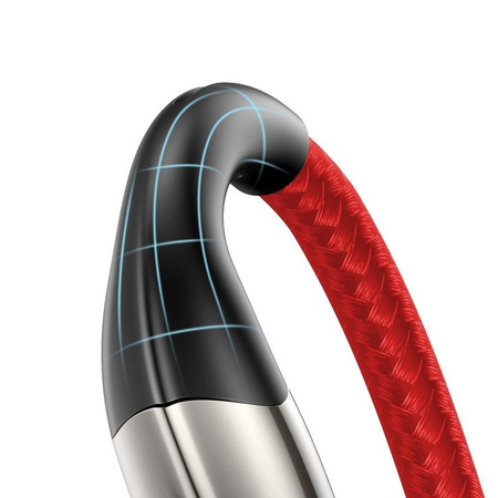 Kabel USB na Lightning z diodą LED Baseus Horizontal 2.4A 1m czerwony