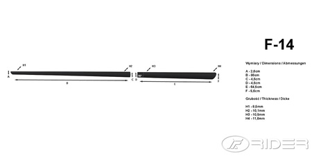 Opel Corsa C listwy boczne