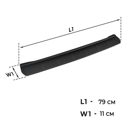 Listwa tylnego zderzaka Fiat 500 312 Hatchback I 3D 2007-