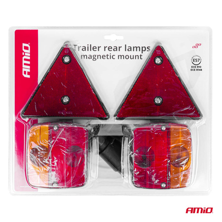 Zestaw świateł lamp do przyczepki na magens AMIO-02095