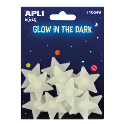 Fluorescencyjne naklejki Apli Kids - Małe Gwiazdki 12 sztuk