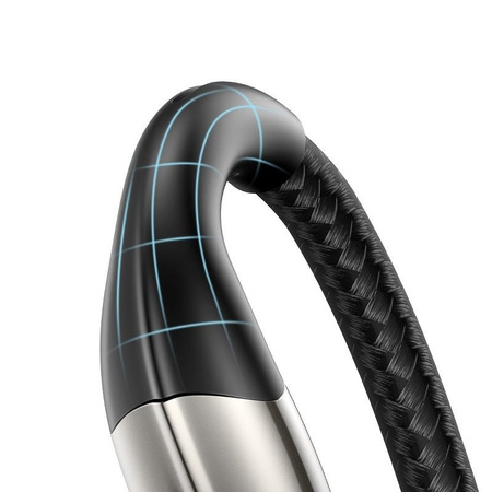 Kabel USB na Lightning z diodą LED Baseus Horizontal 2.4A 0.5m czarny