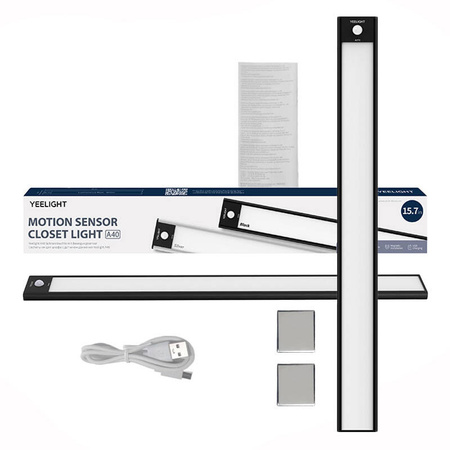 Lampka do szafy z czujnikiem ruchu Yeelight Closet Light 40cm (Czarny) 2700K