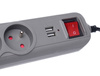 Przedłużacz z  gniazdami USB  1,5m KD4033