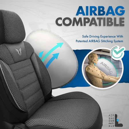 Pokrowce samochodowe na fotele – uniwersalne, z certyfikatem AIRBAG