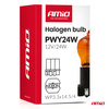Żarówka halogenowa PWY24W WP3.3x14.5-4 Amber 12V 24W AMIO-04410