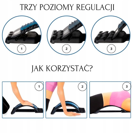 PRZYRZĄD DO ROZCIĄGANIA PLECÓW MASAŻER Z MAGNESAMI BACK STRETCHER Z PUDEŁKIEM