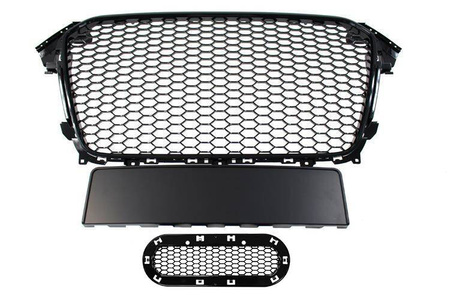 GRILL AUDI A4 B8 RS-STYLE BRIGHT BLACK (12-15)