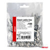 Opaski zaciskowe metalowe ze stali nierdzewnej 4.6x100mm 100 szt. AMIO-04319