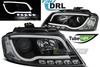 Lampy przednie AUDI A3 8P Black Tube Light DRL