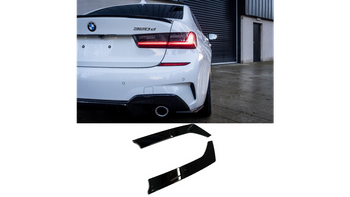 Splittery boczne tylnego zderzaka Vent Gloss Black BMW 3 G20 G21 przed liftem 2019-obecnie