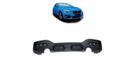 Tylny dyfuzor Matt Black  BMW 1 (F20, F21) Hatchback Facelift 2015-2019