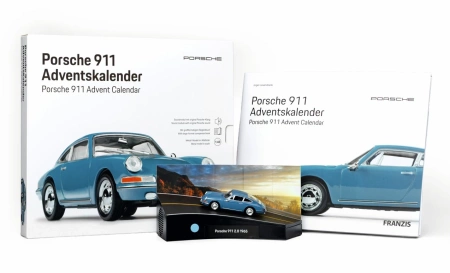Model Porsche 911 kalendarz adwentowy, niebieski