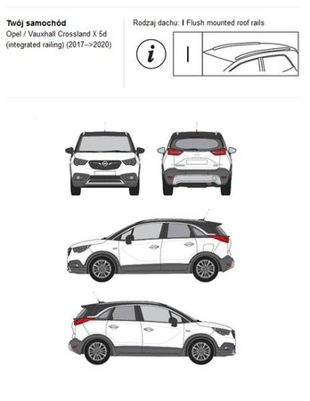 Bagażnik dachowy CRUZ AIRO FIX Opel Crossland Crossland X