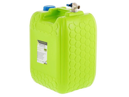 Pojemnik na wodę z metalowym krótkim, górnym zaworem z gwintem, 20 L