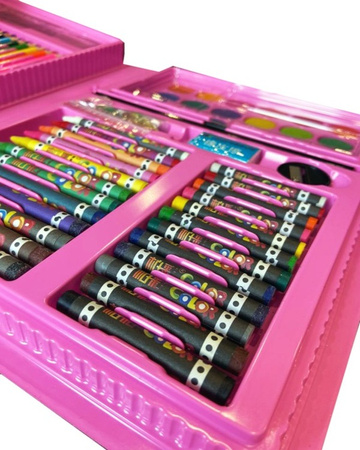 ZESTAW ARTYSTYCZNY KREDKI FARBKI DO MALOWANIA 98 SZT W WALIZCE