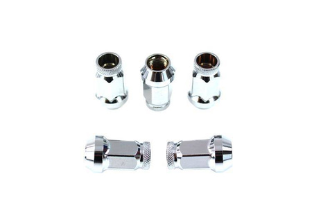 Nakrętki M12x1.25 Stal 37mm D1Spec Orginal Silver Stożek Hexagon