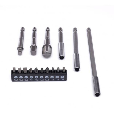 Zestaw uchwytów, adapterów i bitów 16el. KD10955