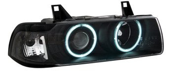 Lampy Reflektory przednie BMW E36 Coupe/Cabrio BLACK RINGI
