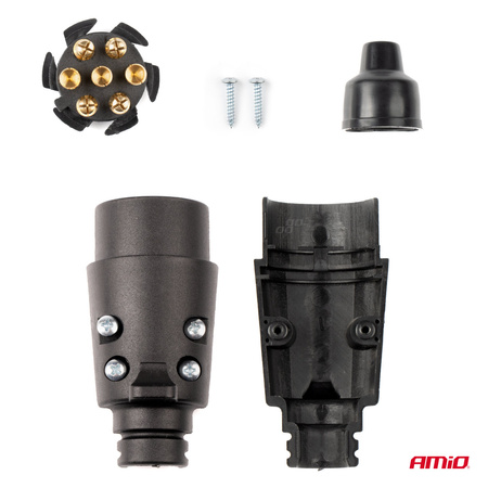 Wtyk wtyczka przyczepy plastikowa 7 PIN AMIO-03215