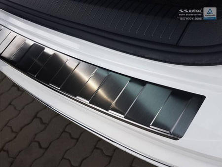 Volkswagen Tiguan 2 Czarna Nakładka (listwa) ochronna na zderzak tylny