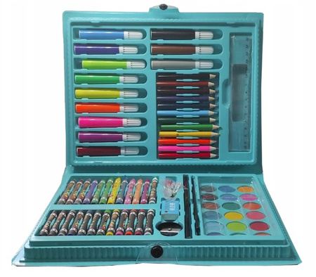 ZESTAW ARTYSTYCZNY KREDKI FARBKI DO MALOWANIA 98 SZT W WALIZCE