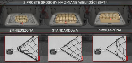 Siatka do bagażnika Volkswagen Golf VII Hatchback 5D 2012-...