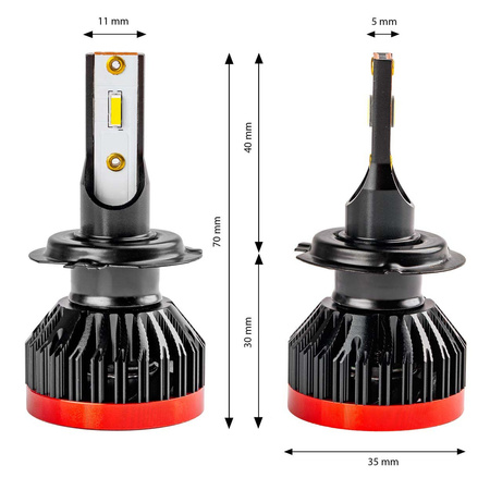 Żarówki samochodowe LED seria BF H7 6000K Canbus AMIO-02242