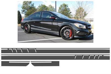 BOCZNE NAKLEJKI CIEMNY SZARY MERCEDES W117 CLA AMG