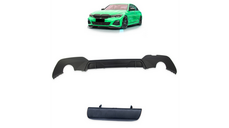 Tylny dyfuzor Matt Black BMW 3 G20 G21 przed liftem 2018-obecnie