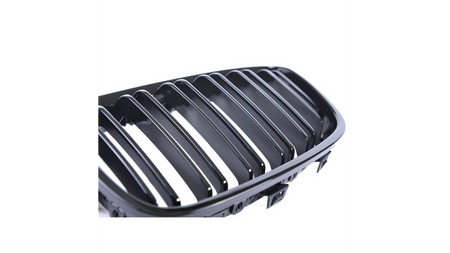 Grill sportowy podwójne żeberka Gloss Black  BMW 1 (F20, F21) Hatchback przed liftem 2011-2015
