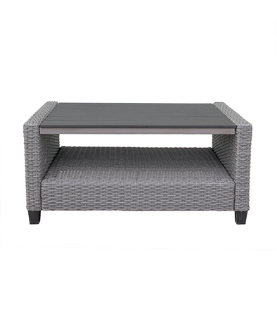 ZESTAW MEBLI OGRODOWYCH TARANTO NAROŻNIK TWORZYWO SZTUCZNE SOLIDNY NOWOCZESNY NA STÓŁ TARAS DO OGRODU