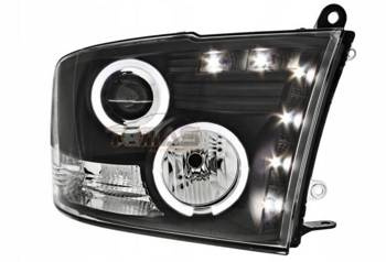 Reflektory lampy przednie Dodge Ram 09-11 Angel Ey