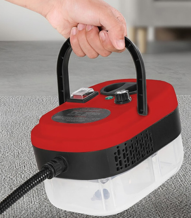 MYJKA PAROWA 1500 W CZERWONA PAROWNICA CZYŚCIK URZĄDZENIE CZYSZCZĄCE ZASILANE DO MYCIA CZYSZCZENIA KUCHNI ŁAZIENKI RÓŻNYCH POWIERZCHNI