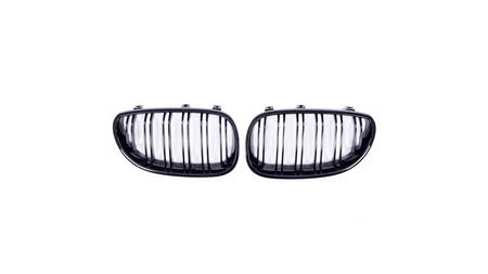 Grill sportowy podwójne żeberka Gloss Black BMW 5 E60 E61 2003-2010