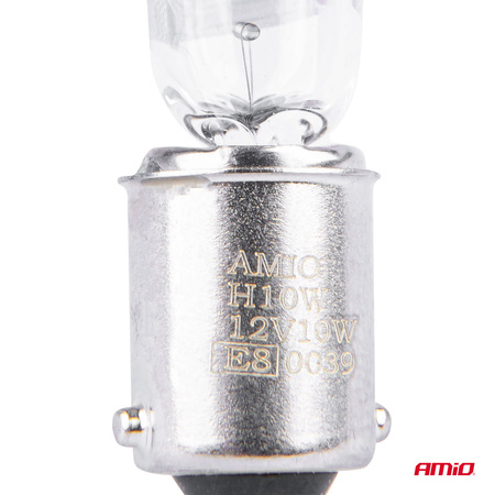 Żarówki halogenowe H10W 12V 10W BAX9S 2szt. blister AMIO-03356