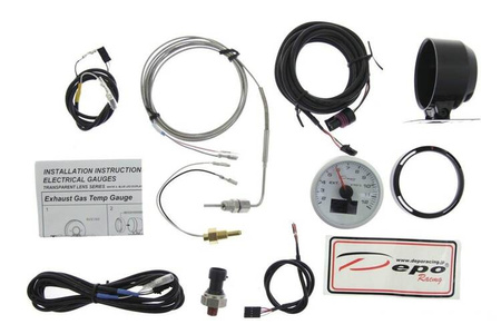 ZEGAR DEPO WBL 60mm - 4w1 Exhaust Temp, Volt, Oil Pressure, Temp