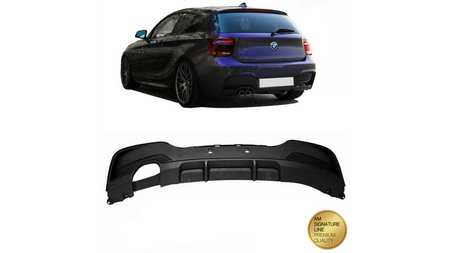 Tylny dyfuzor Matt Black BMW 1 F20 F21 przed liftem 2011-2015