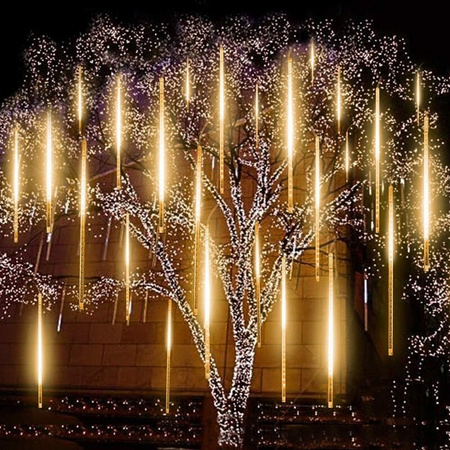 LAMPKI ZEWNĘTRZNE 288 LED METEORY 50CM SPADAJĄCY ŚNIEG SOPLE DESZCZ