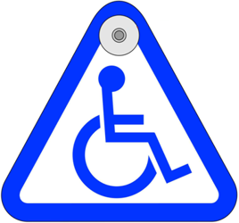 Inwalida - zawieszka na szybę (przyssawka)