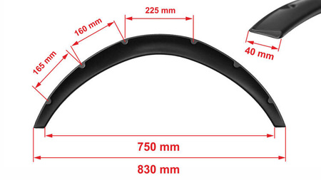 Poszerzenia nadkoli Uniwersalne 4szt.
