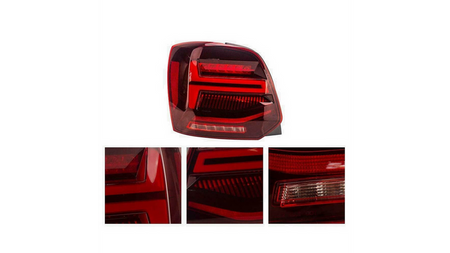 Zestaw Lamp Tylnych Dynamic LED Red Clear VW POLO V 2009-2014