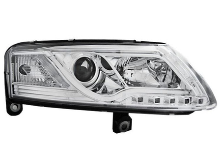 Lampy przednie AUDI A6 C6 Chrom Tube LED