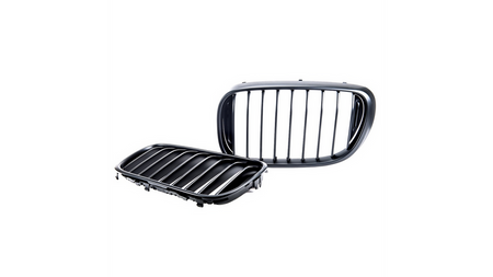 Grill sportowy pojedyncze żeberka Matt Black BMW 7 G11 G12 przed liftem 2015-2019